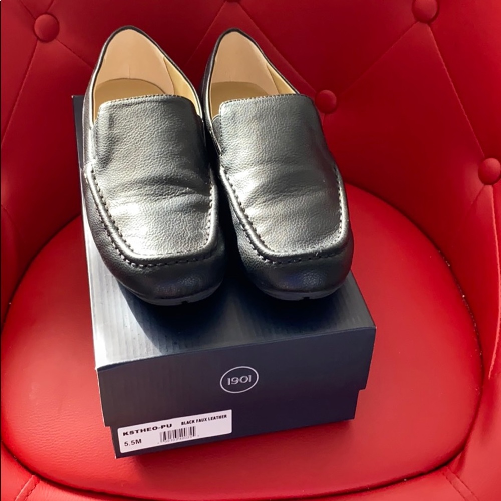 Boys 1901 Black Faux Leather